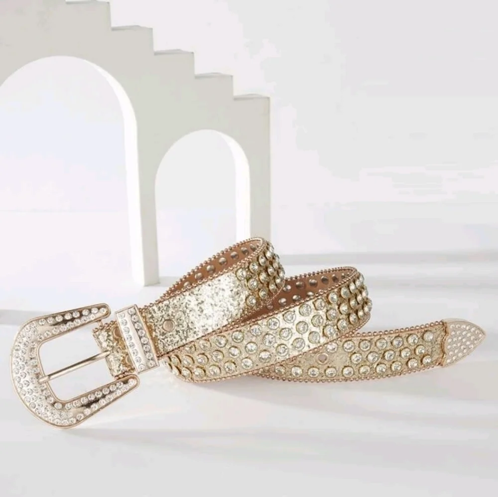 Gold Rhinestone Belt - Picture 3 of 4